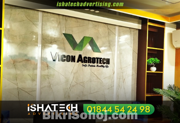 Custom LED Backlit Letters 3D Logo Laser Cut Metal Steel